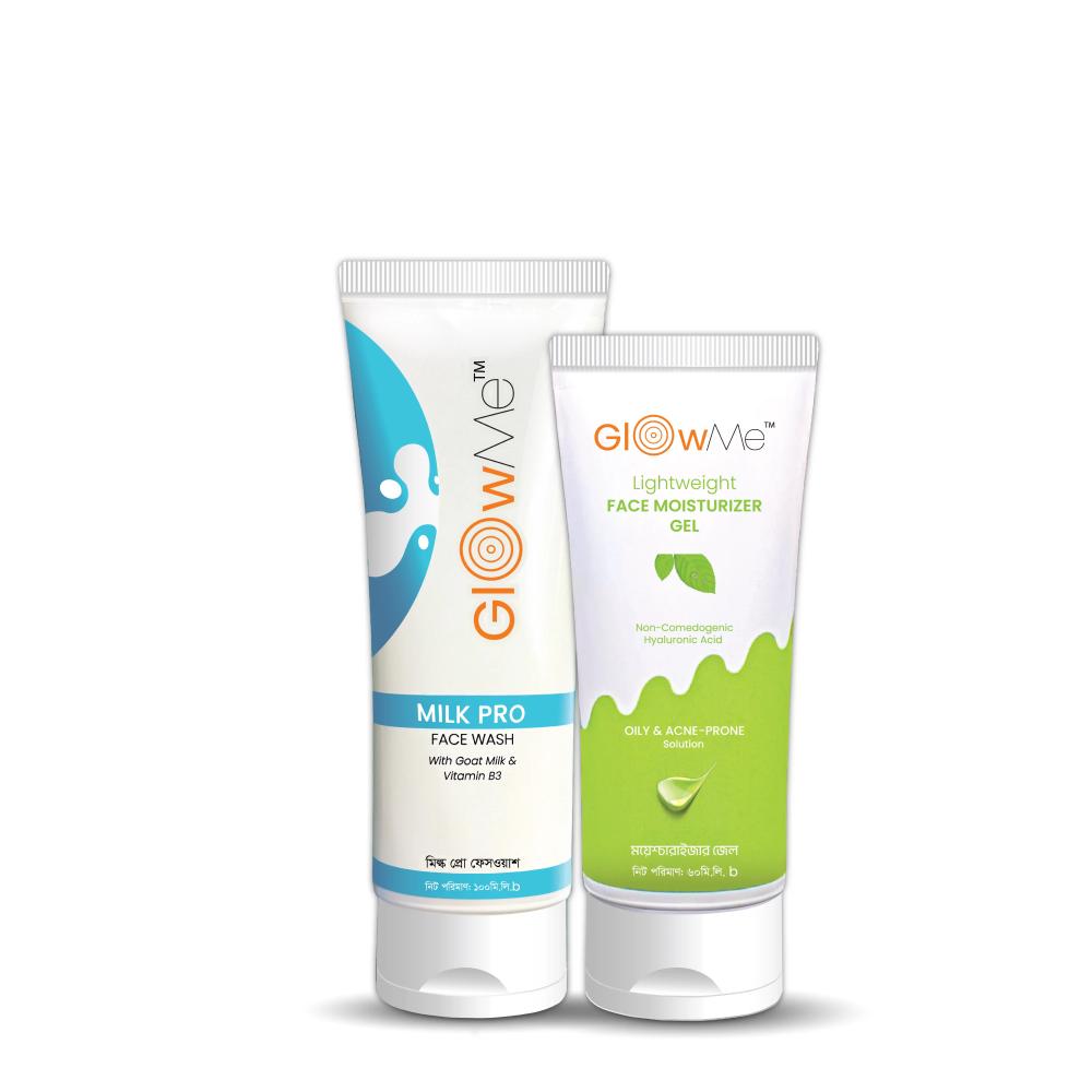 Milk Pro Facewash & Light Moisturizer Combo